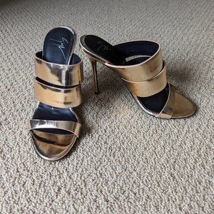Giuseppe Zanotti rose gold high heel sandals - SIZE 36